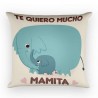 Cojín Elefantes Te Quiero Mucho Mamita Ch